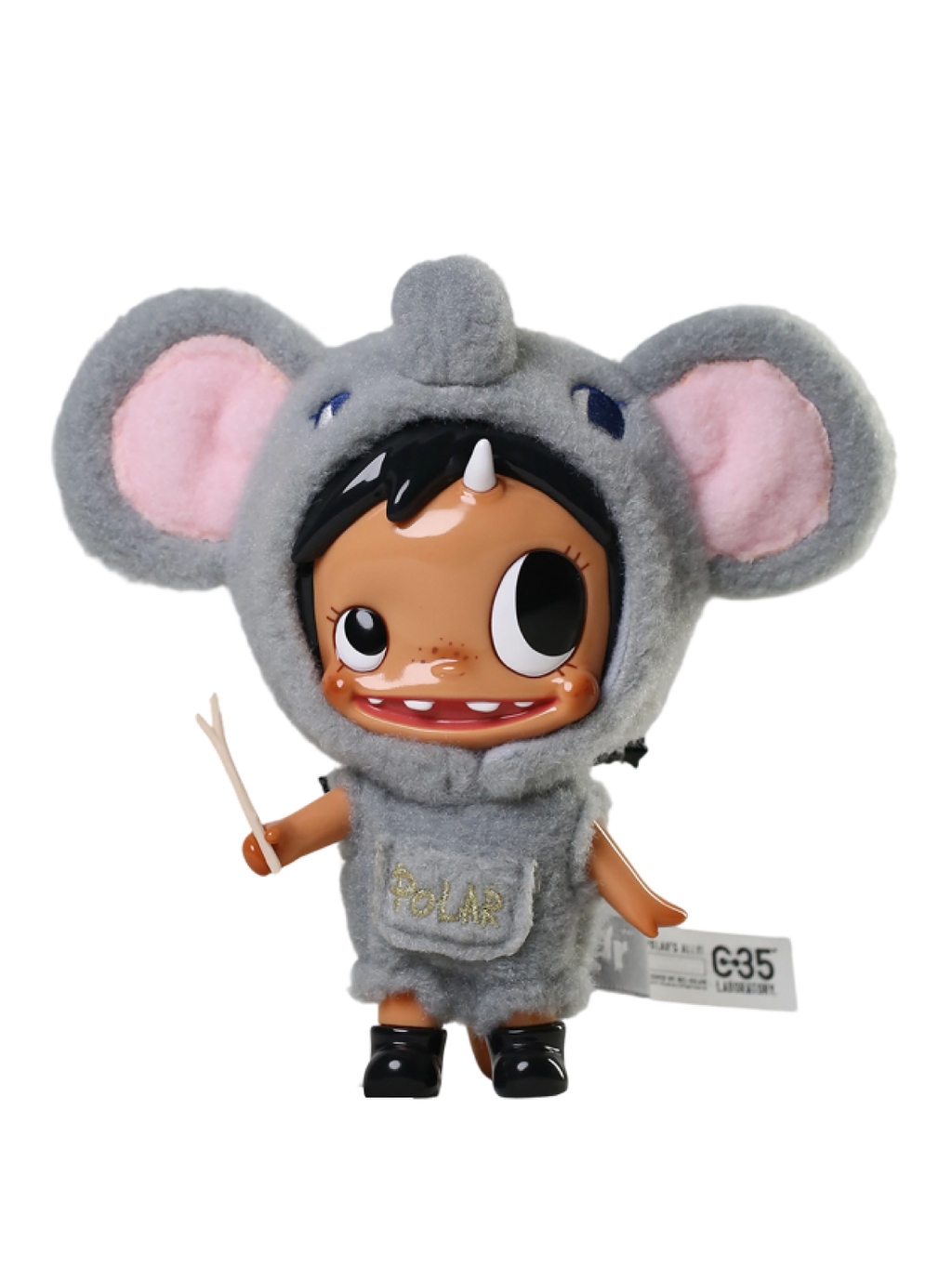 Polar-Plushy Vinyl: Lucky Chang - Grey