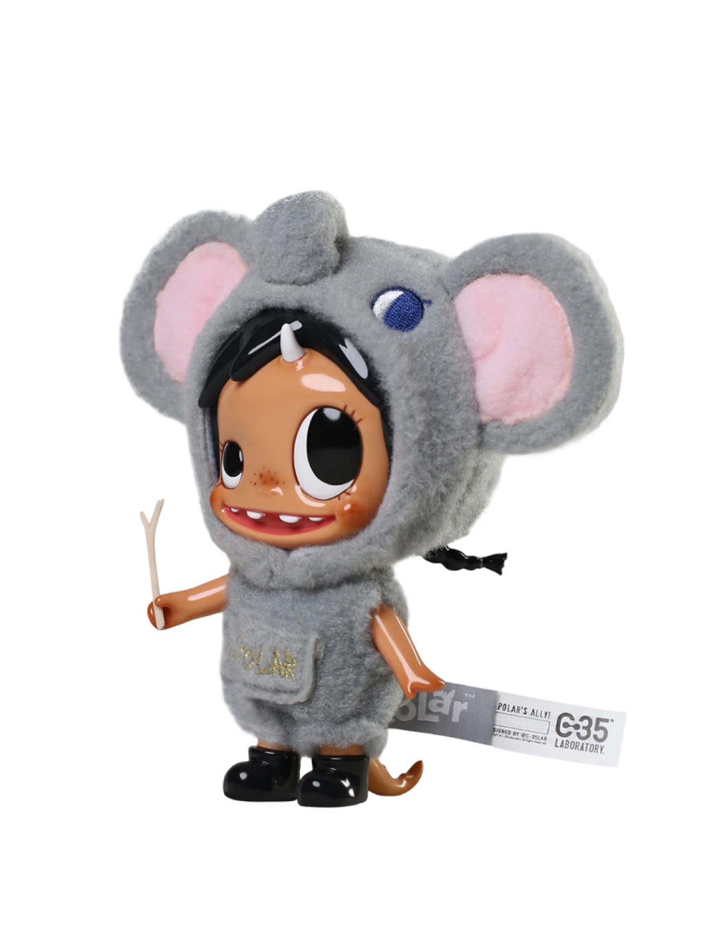 Polar-Plushy Vinyl: Lucky Chang - Grey