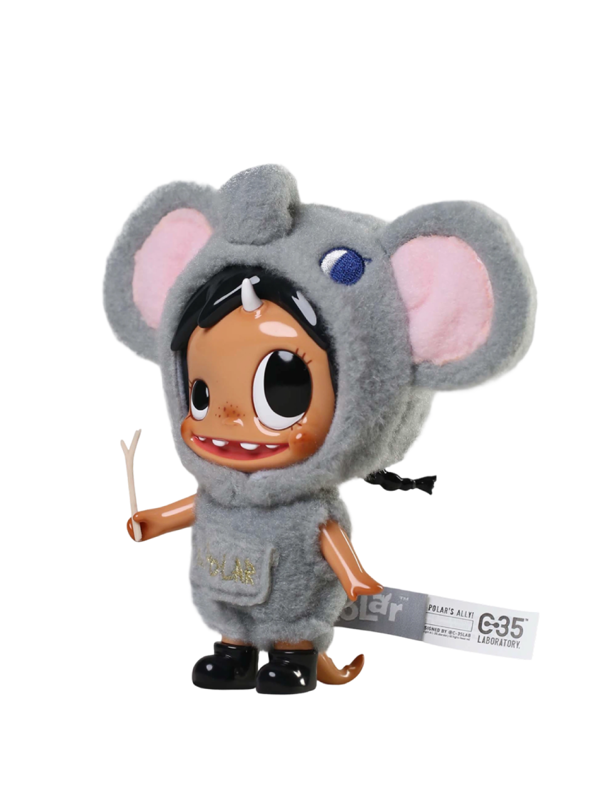 Polar-Plushy Vinyl: Lucky Chang - Grey