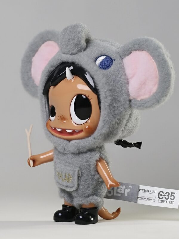 Polar-Plushy Vinyl: Lucky Chang - Grey